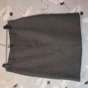 J. Crew Size 6 Grey Wool Skirt